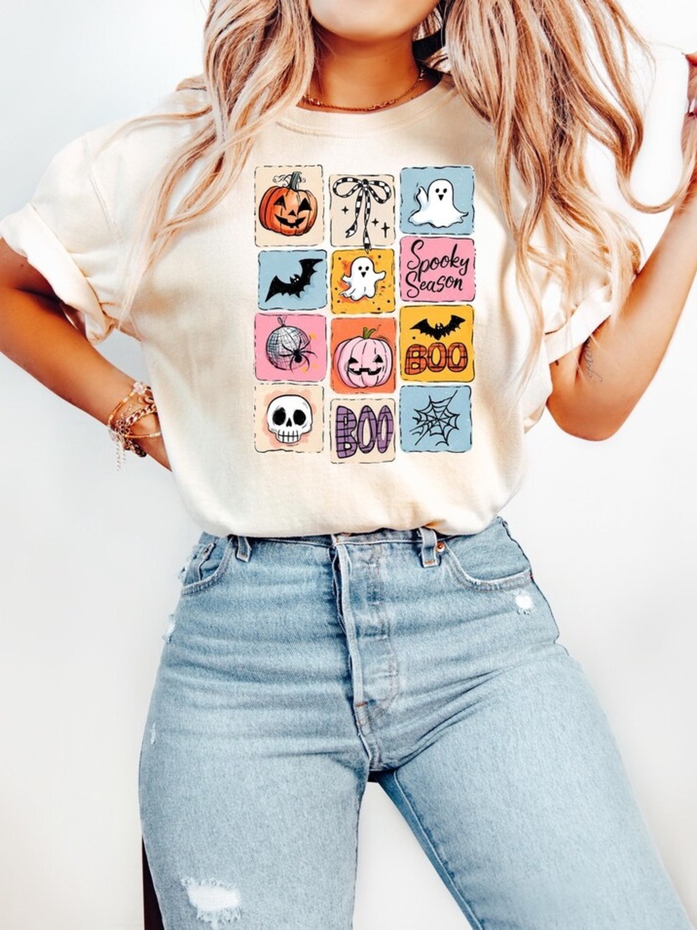 Cute Halloween Comfort T-Shirt, Coquette Halloween Spooky Season Shirt Pumpkin